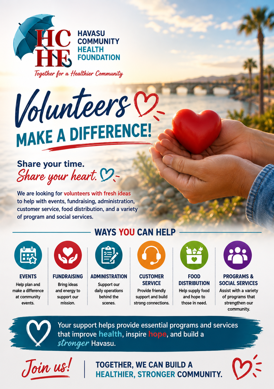 Volunteers Make a Difference — ways to help at Havasu Community Health Foundation
